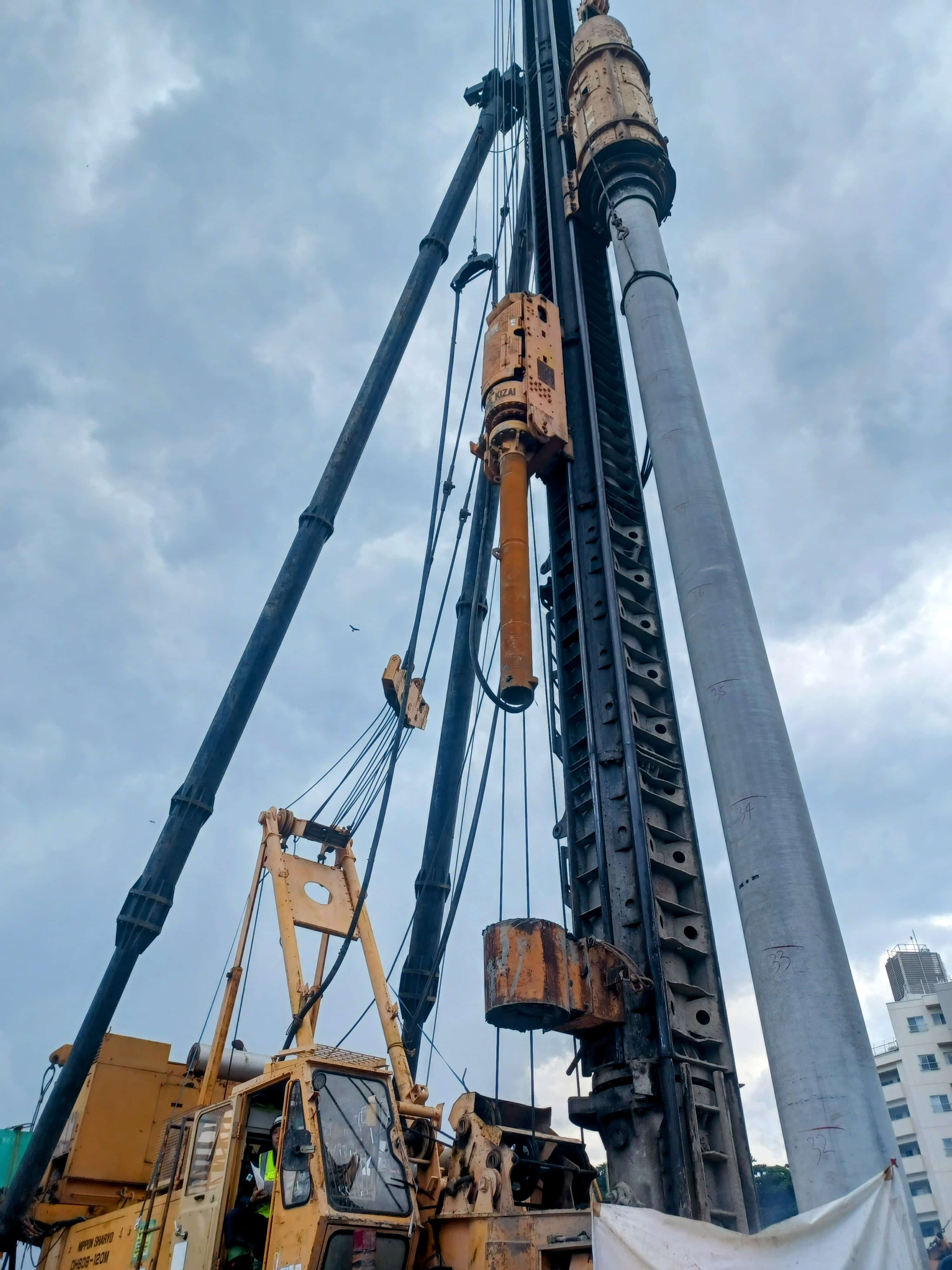 pile testing on the field